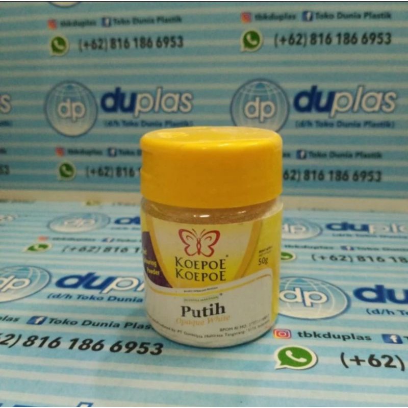 

Opaque White / Pewarna Makanan Bubuk Putih Koepoe Koepoe 50 gr