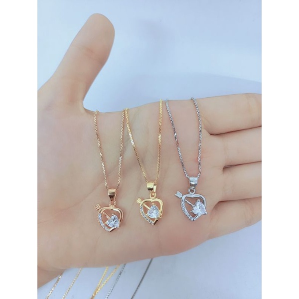 KALUNG PERAK 925 ASLI LAPIS EMAS/KALUNG ITALY+LIONTIN LOVE/KALUNG ASLI SILVER/KALUNG FASHION WANITA