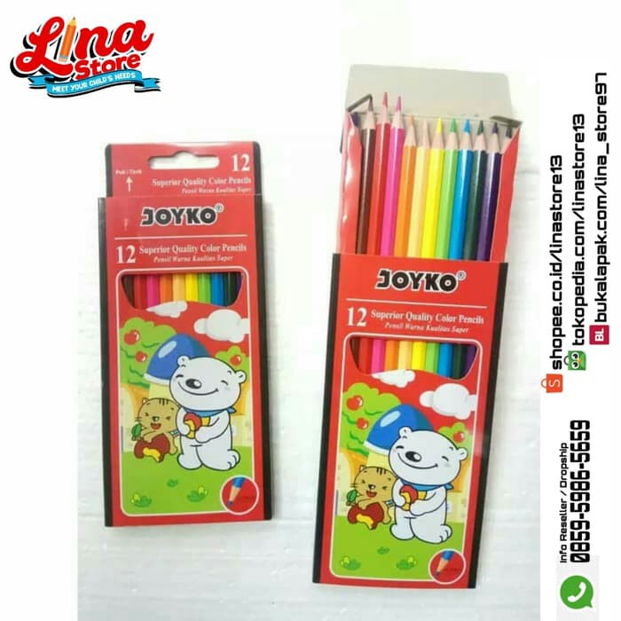 

Pensil Warna Joyko Panjang 12 Warna