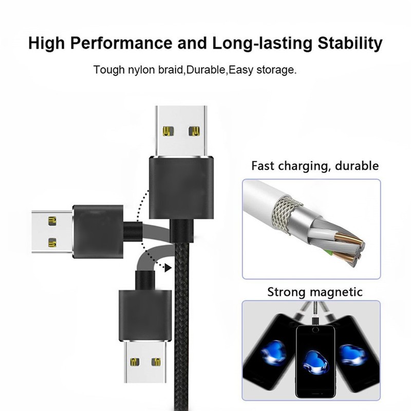 Kabel Data / Charger Magnetik USB Tipe C Untuk Xiaomi Huawei