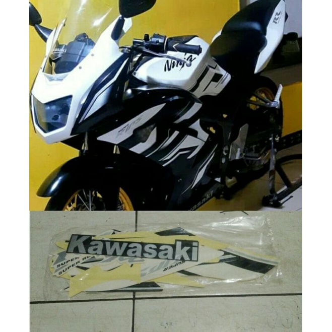 Jual List stiker striping ninja rr new model 2015 putih | Shopee Indonesia
