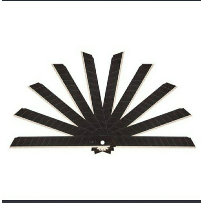 Deli Isi Cutter Kecil Black Anti Karat Isi 10pcs