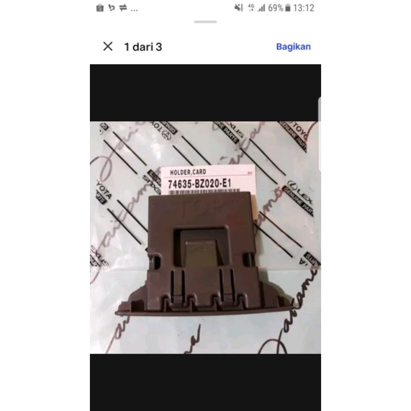 holder card di panel tape avanza xenia smpai 2011 ori