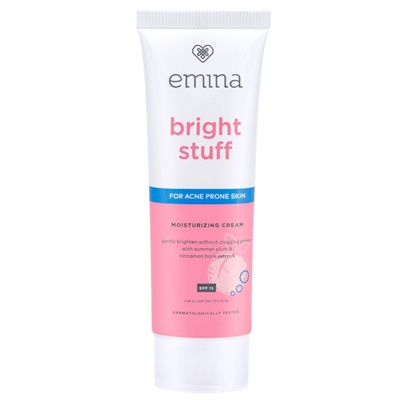 BEST SELLER!! Emina Bright Stuf for Acne Prone Face Wash 50 ml /100 ml &amp; Moisturizing Cream 20ml