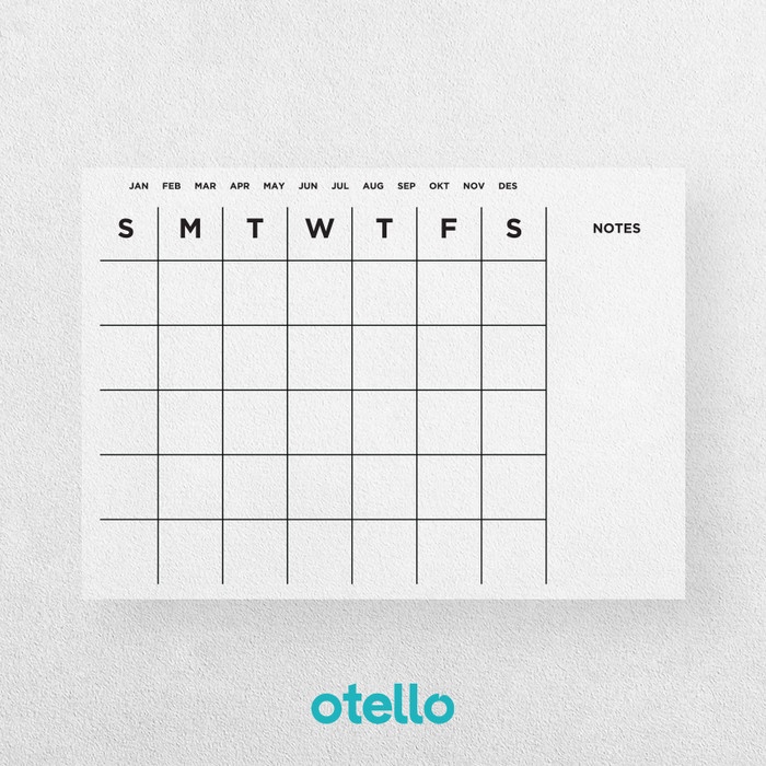 

Monthly Planner Akrilik | Wall Planner Dinding | Schedule Board Jadwal - 45 x 30 cm, Putih