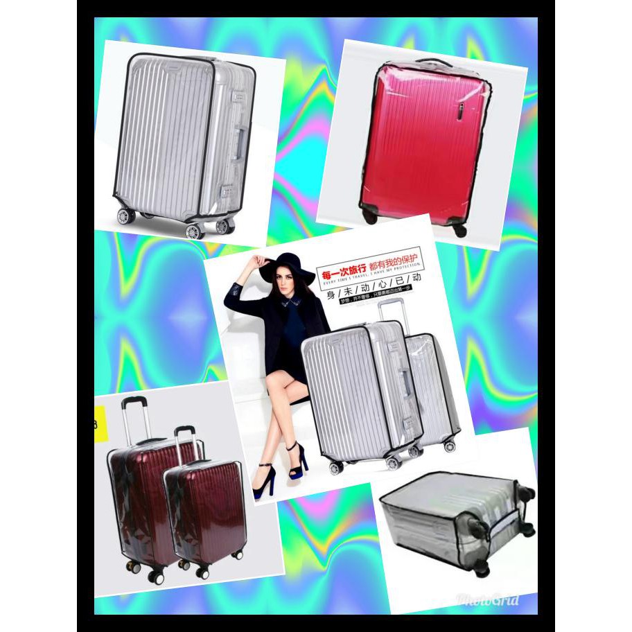 LUGGAGE SARUNG PELINDUNG KOPER 24 INCHI - Maroon GRATIS ONGKIR