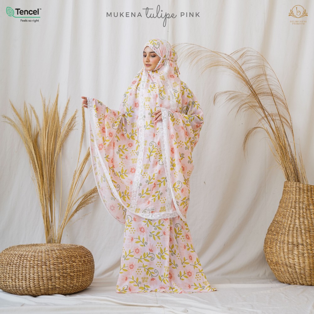 Mukena Tulipe Pink (Mukena 2 in 1)