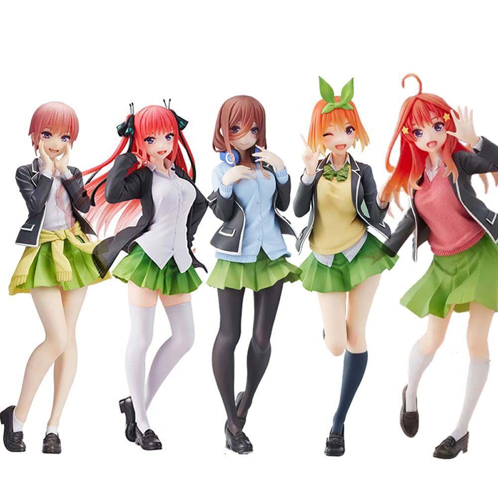 [Elegan] Nakano Miku Action Figure Mainan Kreatif Patung Nakano Miku Miniatur Gotoubun No Hanayome Ornamen Desktop Klasik