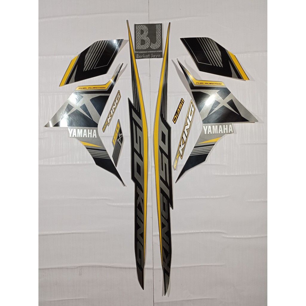 STRIPING STICKER STIKER MX KING 150 2017 HITAM KUNING
