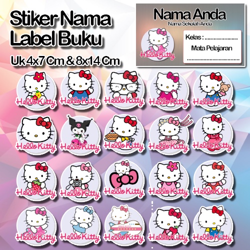 

Stiker hello kitty helo kity kiti animasi kucing lucu cute Karakter Lucu Custom Lebel Nama cromo murah 20 Varian berbeda Sticker Pelajaran Mapel buku anak sekolah No 10