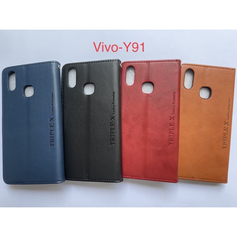 Leather Wallet Flip New Vivo Y91