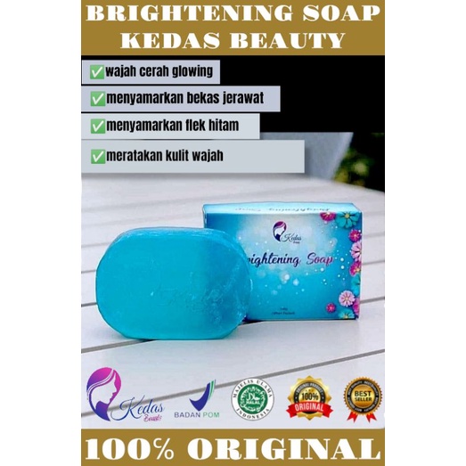 [NEW PRODUK] SABUN/BRIGHTENING SOAP KEDAS BEAUTY ORIGINAL 100℅ BPOM, PAKET ACNE, KOSMETIK/CREAM PERA