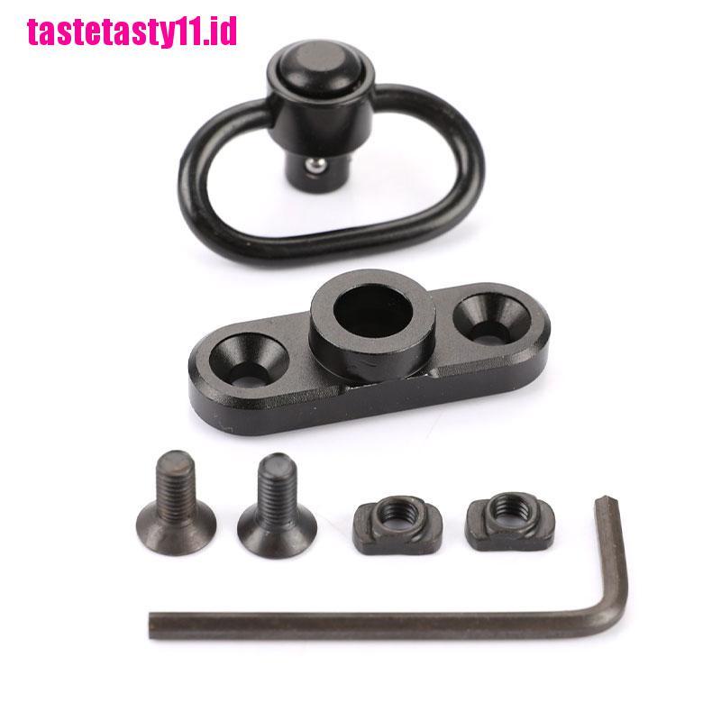 (TTID) Qd Sling Swivel Stud Mount Adapter Rail Quick Release Untuk Senapan