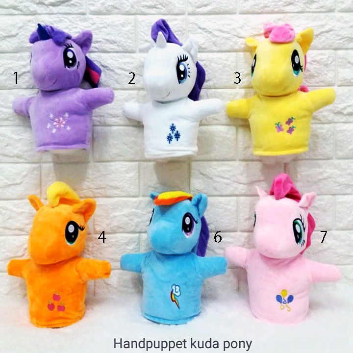 Boneka handpuppet kuda pony unicorn tangan animal mainnan anak souvenir baby kids