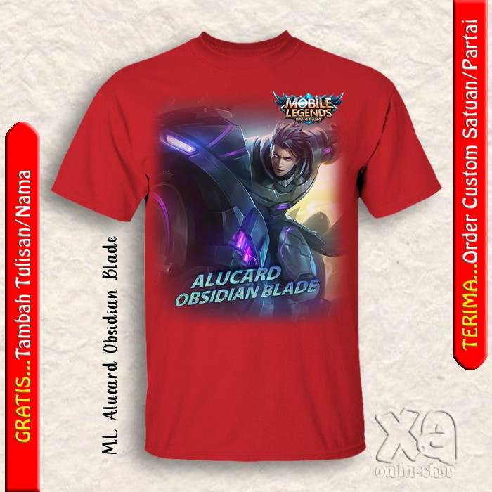Kaos 3D Games MBL Alucard Obsidian Blade Murah Berkualitas