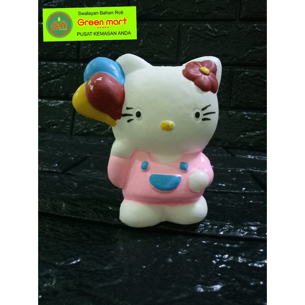 Hiasan Kue Ulang Tahun Cake Topper Hello Kitty Warna Pink Bahan Plastik Hiasan Kue Tart. 5916