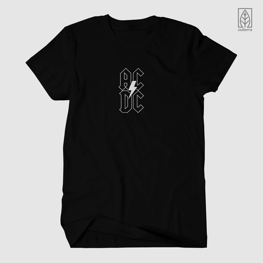 KAOS BAND / KAOS ACDC / BAJU ACDC PUTIH / BAJU MUSIK ROCK METAL / LITE VERSION Kaos Pria