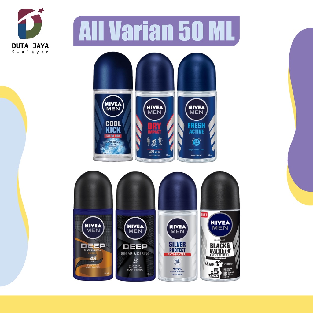 Nivea Deodorant Roll On Pria Anti Perspirant Men All Varian 50 ML