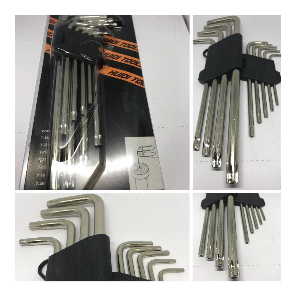 Promo Obeng Set 9 in 1 Pack Sedang Hex Key Mata L6 Kembang Gagang L6 Kembang Heboh
