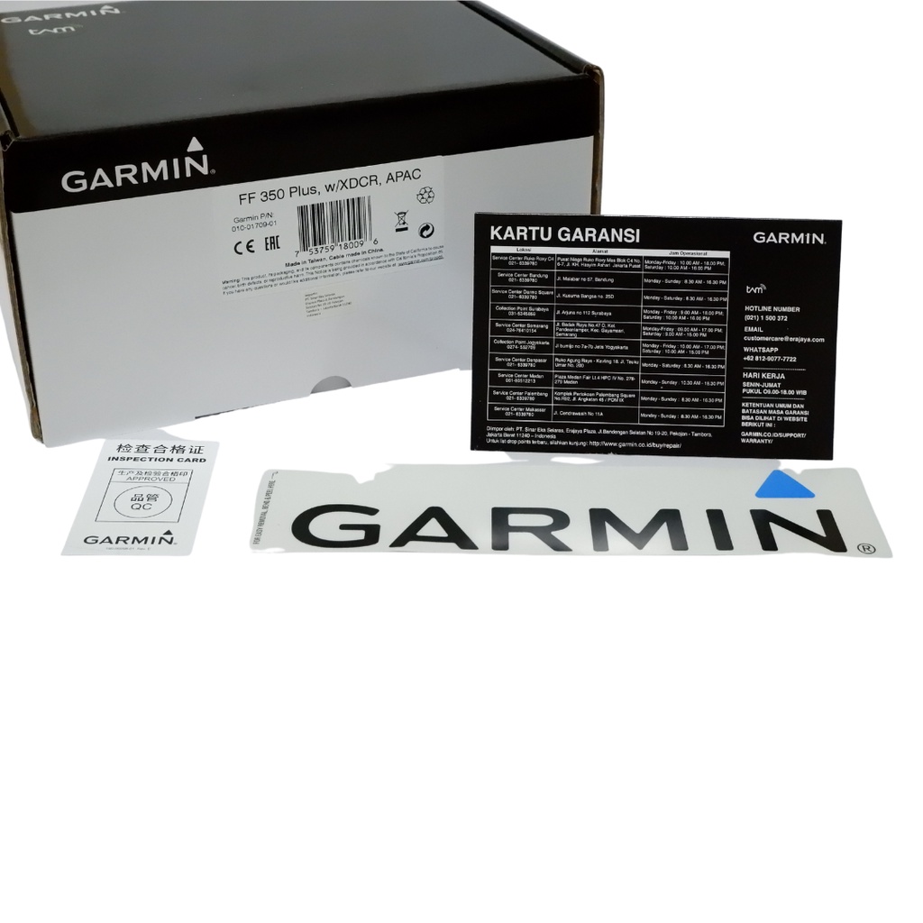 GARMIN FF350 PLUS w/XDCR, APAC FISH FINDER NEW ORIGINAL GARANSI TAM