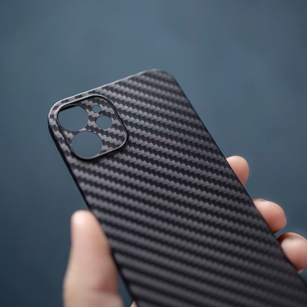 (Hard Case) Hard Case PC Ultra Slim Motif Carbon Fiber Untuk iPhone 13 12 Pro Max mini 11 Pro Max 8 7 Plus X XS XR