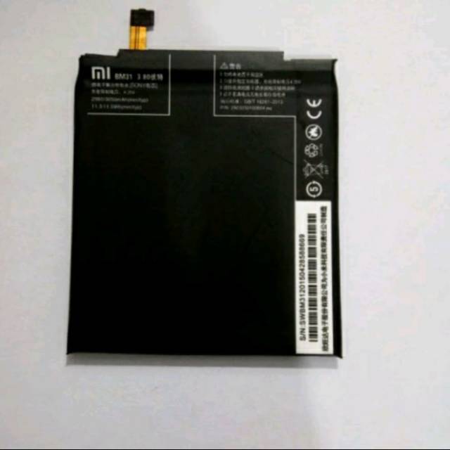 Batre Baterai Battery Xiaomi Xiomi Mi 3 BM31 BM-31 Original Battery