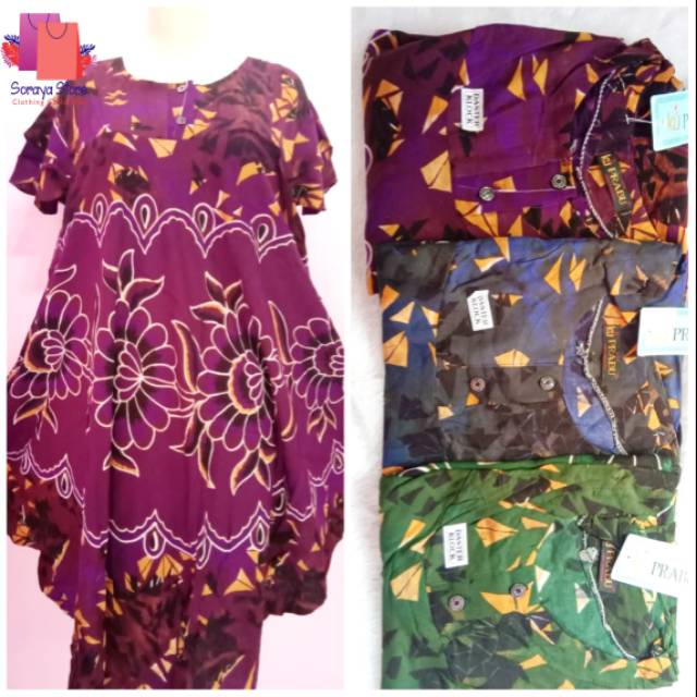  Daster  kencana ungu klok prabu  label hitam Shopee Indonesia