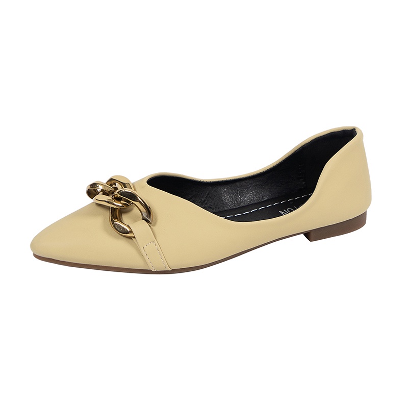 aid 0286,  sepatu flat wanita import fashion sepatu wanita cantik dan best seller terkiniaan-khaki