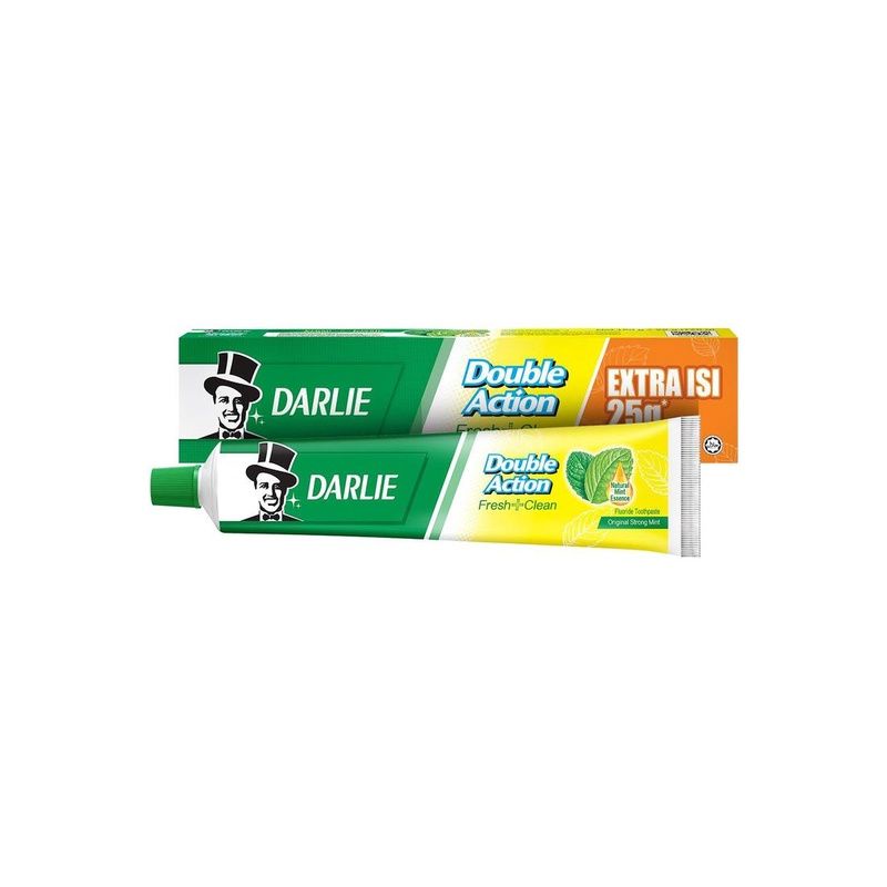 ( ORIDANGROSIR ) DARLIE DOUBLE ACTION 150g+25g  PASTA GIGI ODOL DARLIE ORIGINAL STRONG FRESH MINT MA