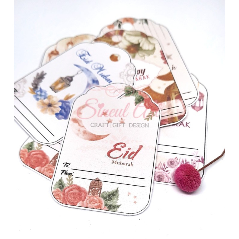 

Kartu Ucapan Lebaran Mini/ Pretty Floral Hang Tag for Idul Fitri