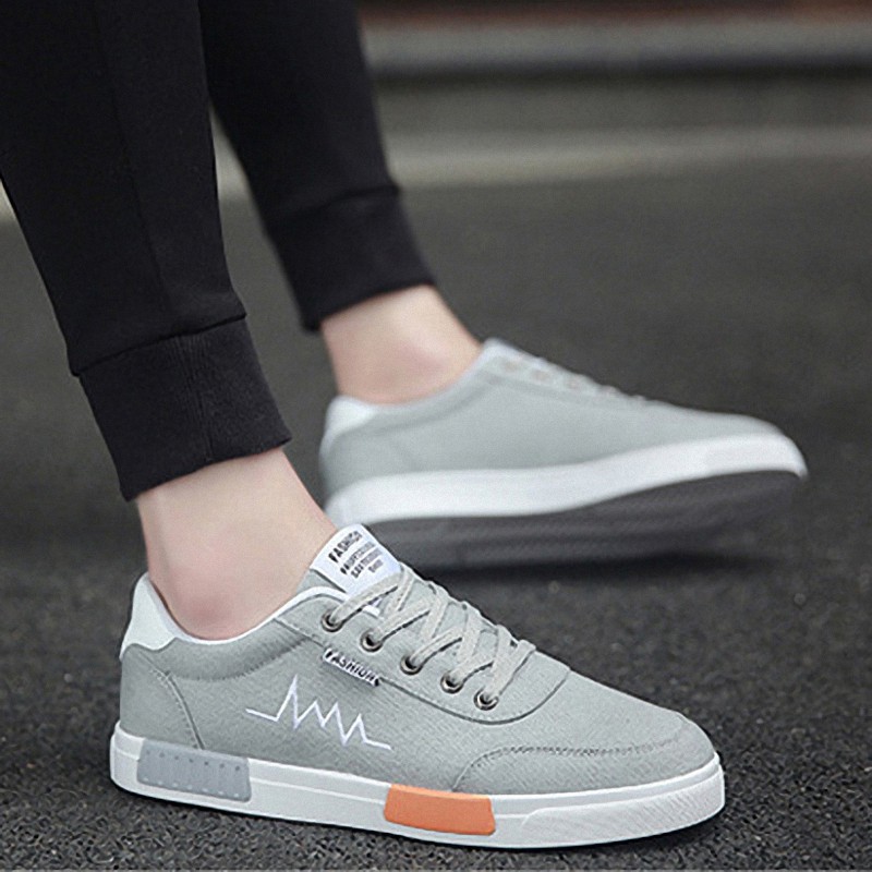 Leedoo Sepatu Sneakers Tali Pria Casual Sekolah Kerja Sport Kanvas MC302-6