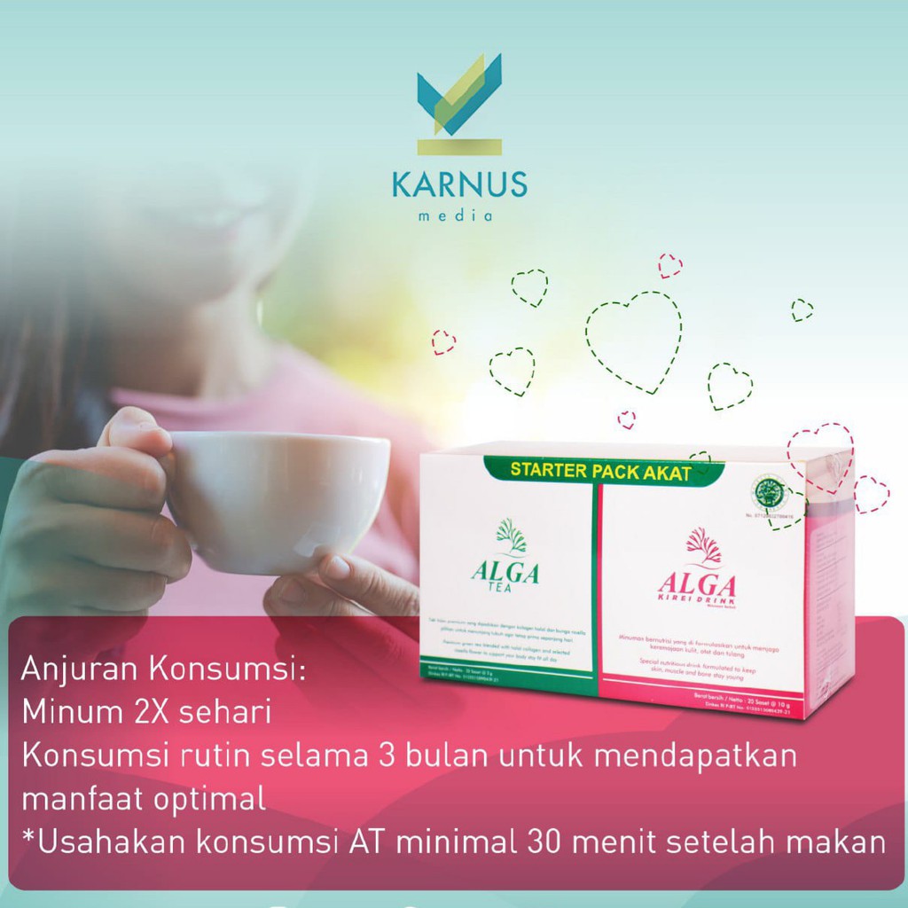 Paket Hemat ALGA KIREI + ALGA TEA Dalam Satu Box - PAKET AKAT