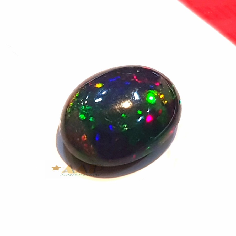 Batu kalimaya black opal jarong multi color GARANSI NATURAL / Black opal
