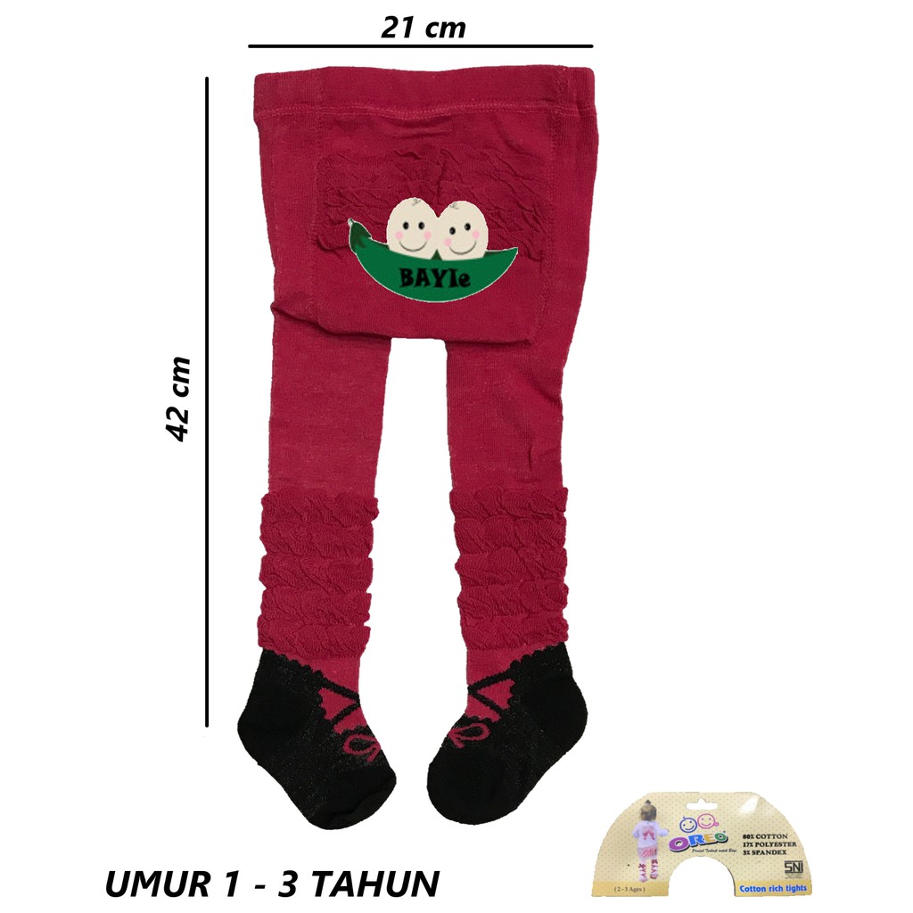 BAYIe - Celana Legging RENDA Bayi Anak Panjang Rajut Import OREO Umur 1 - 5 Tahun