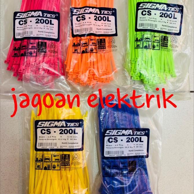 

Office & Stationery | Document Organizer | Kabel Tis / Cable Ties Cs-200L Warna 20 Cm Sigma Original | Best Seller