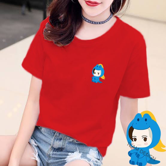 YOURSTYLE1119 - KAOS KARAKTER BLUE REX DINO BAJU KAOS WANITA DISTRO UNISEX OVERSIZE JUMBO KEKINIAN