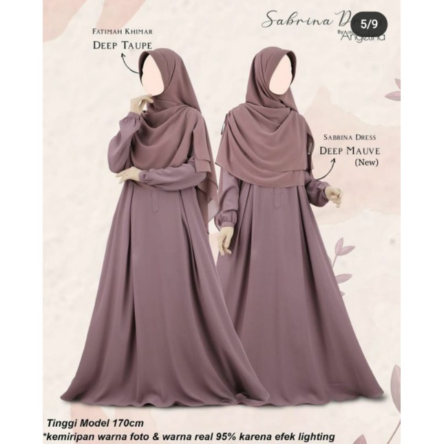 Sabrina Dress Atelier Angelina / Sabrina dress Deep mauve size L