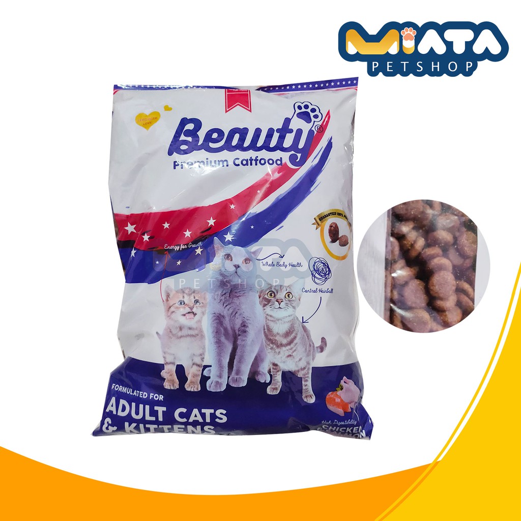 BEAUTY CAT FOOD 1kg REPACK / makanan kucing / dryfood