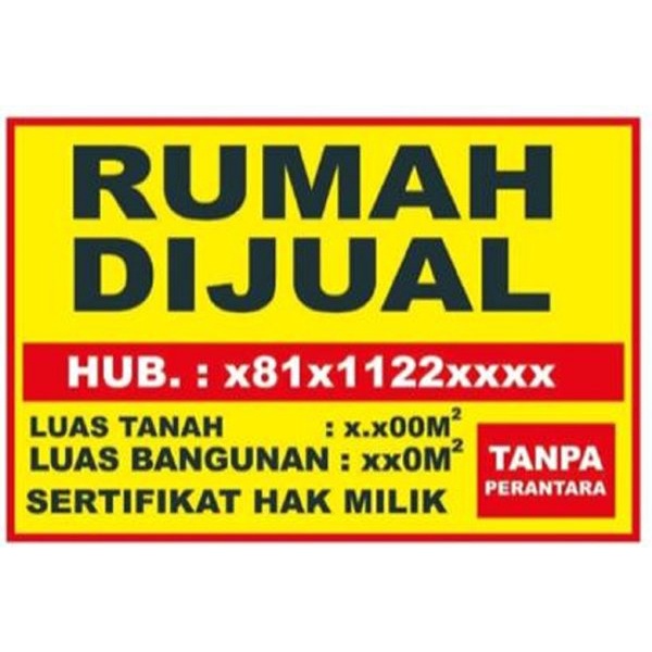 

Diskon Cetak Banner Spanduk Rumah dijualkan 100x150cm-f280 Diskon