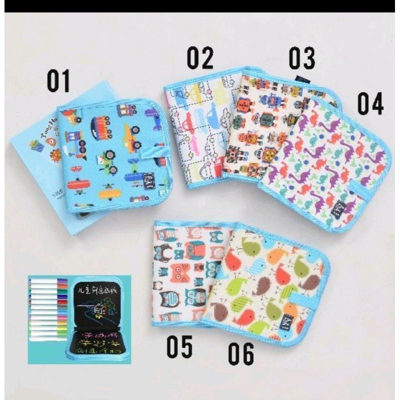 

C4341 01;02;03;04;05;06 M-BEBI Drawing Book +Cat Air+Cleansing Wipes 3in1 Size 20.5x20.5cm
