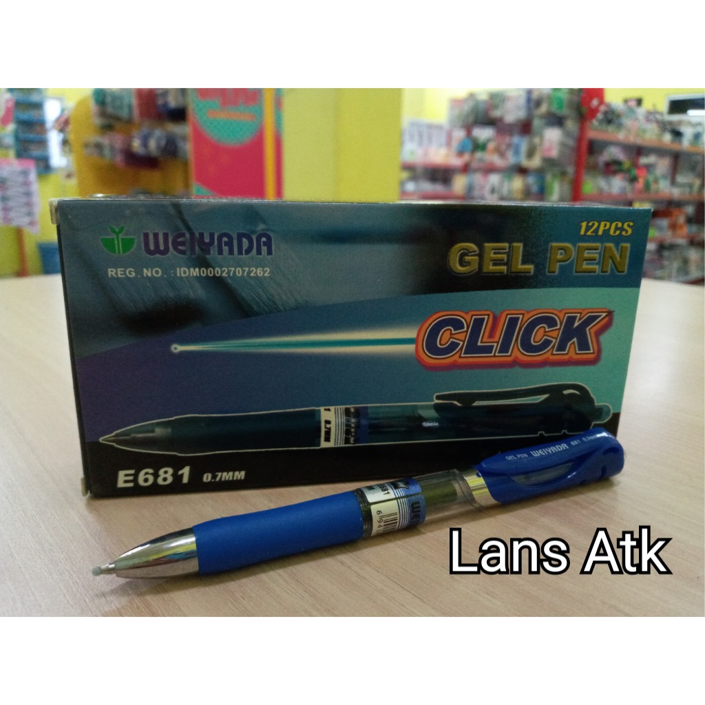 

Pulpen / Ballpoint / Pen Gel Weiyada Click E681 Satuan (1pcs)