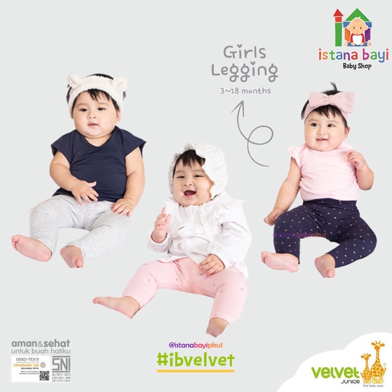 Velvet Junior Legging Anak Girl / Legging Bayi