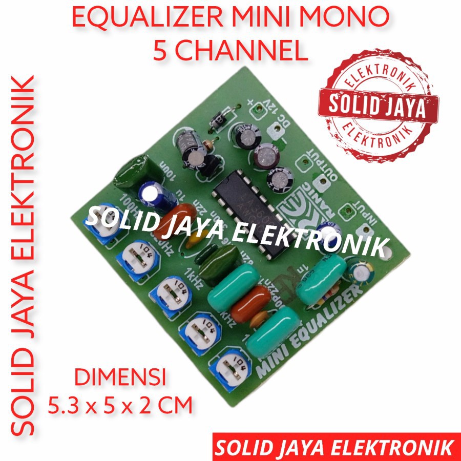 KIT EQUALIZER MINI 5 CHANNEL VR TRIMPOT EKUALISER EQUALISER POTENSIO VR TRIMPOT PANTOMIM RANIC