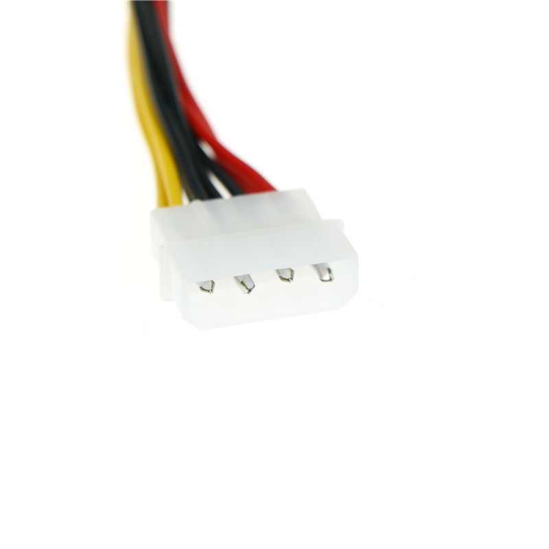 (LUCKID) 2pcs Kabel Power Splitter SATA 4pin Ke Serial 15pin Y Untuk Hard Disk