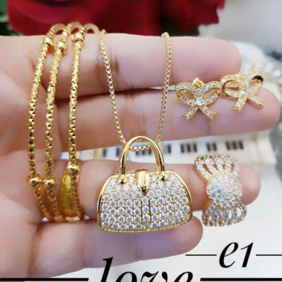 Xuping set perhiasan lapis emas 24k 2425l