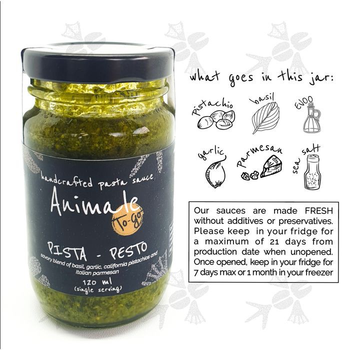 

Animale Pista-pesto sauce for pasta or Pizza Homemade Pistachio Pesto