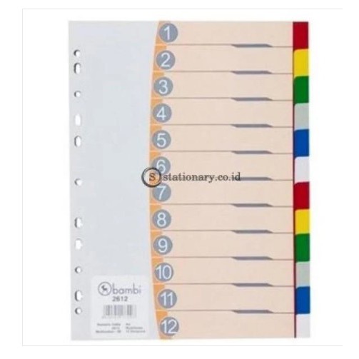 

Bambi Index Divider Plastik A4 12 Warna #2612