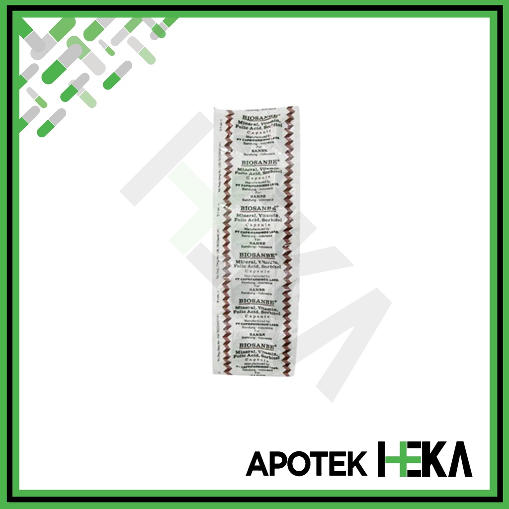 Biosanbe Kapsul Strip isi 10 Tablet - Multivitamnin Mineral (SEMARANG)