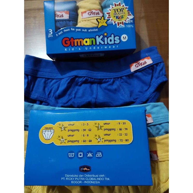 708 KID CELANA DALAM ANAK PRIA GT MAN  KIDS ANAK  708 / CD GT KIDS 708 / CD ANAK GT MAN 708 KID