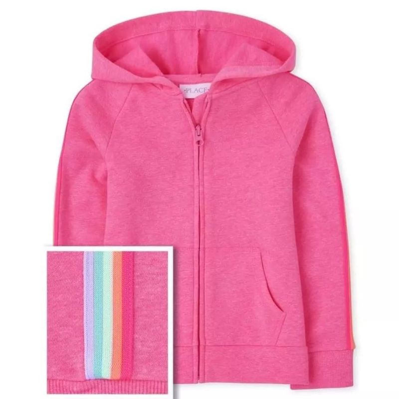 G194755 THE CHILDREN PLAC* ORIGINAL JACKET jaket pink hoodie anak perempuan cewek